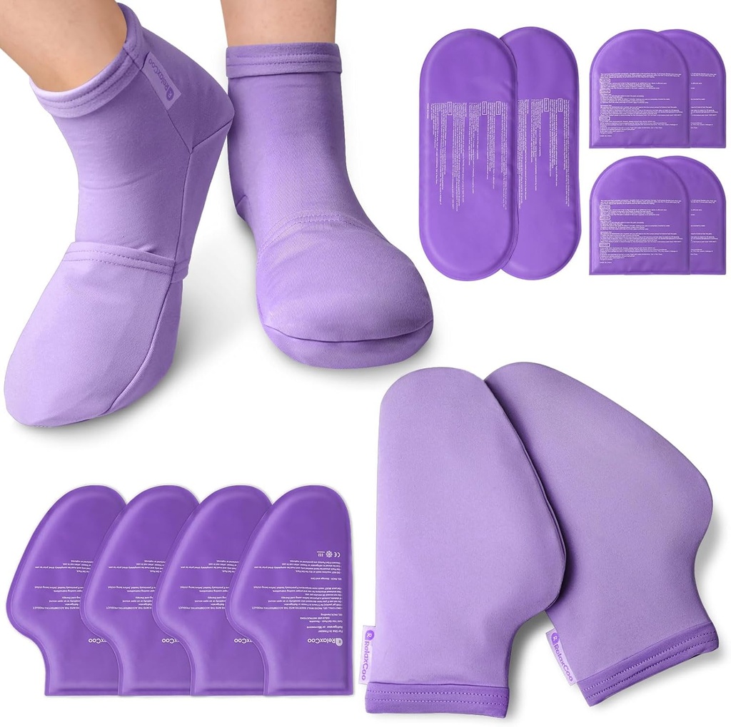 Cold Therapy Socks & Hand Ice Pack Studené rukavice pro chemoterapii Neuropatie, Chemo Care Package pro ženy, Ideální pro plantar fasciitis, Karpální tunel, Artritida bolest v ruce, S / M