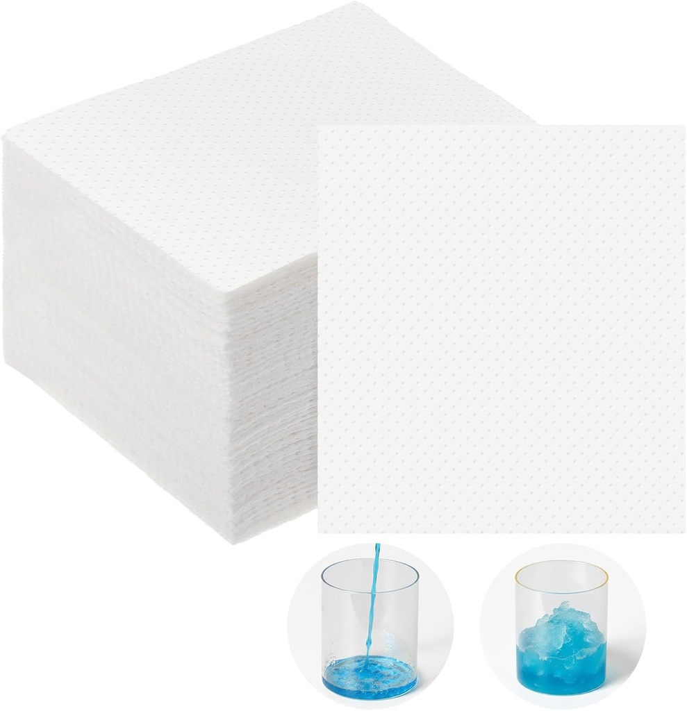 100 Pcs Zvracení Absorbent Pad Jednorázový papírový Bulk pro emesis sáčky změní zvracení do gelu těhotenství Nausia ráno Nemoci Motion Taxi Airplane Cestování, může držet 18.6 Oz / 550 ml