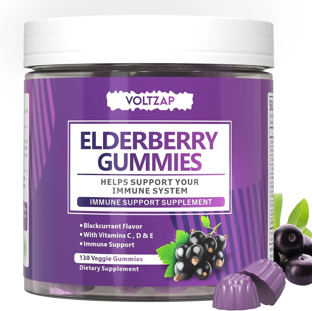 Elderberry Gummies Imunitní Supplement: Elderberry Vitamin C a zink Poskytovat antioxidační podporu gluten zdarma 130 gummies
