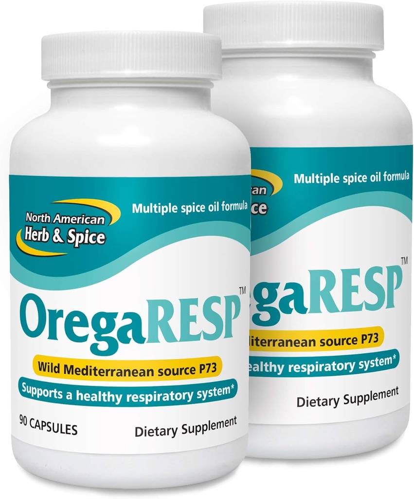 SEVERNÍ AMERICAN HERB & SPICE OregaResp P73-90 Kapsle - Balení 2 - Podporuje imunitní a respirační zdraví - Komplex Oreganolu P73 Oregano Oil - Non- GMO - 90 Celkem
