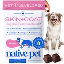 Původní Pet Omega kůže a coat Žvýkání pro psy - Psí kůže a coat dodatek pro zdravé, lesklé kožešiny, snížit leštění a suché Spots - Vyrobeno s Omega 3 Rybí olej a Wild- chycené lososové oleje - 120 Žvýkačky