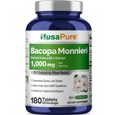 NusaPure Bacopa Leaf Monnieri Extract 20,000 mg 180 tablet (Extract 20: 1, Non- GMO, gluten zdarma)