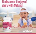 Milkaid Junior Flavor Balení 124; Pomáhá Prevents Gas, Nadýmání, Průjem u dětí 124; Rychlé hraní Dairy Digestivní dodatek pro děti 124; 180 Tablety