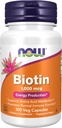Nyní Potraviny Doplňky, Biotin 1000 mcg, Aminová kyselina Metabolismus *, Energy Production *, 100 Kapsle