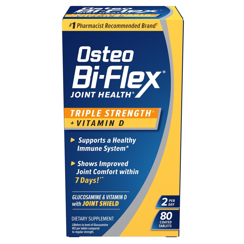 Osteo Bi-Flex Triple Strength (5) s vitaminem D Glucosamine Chondroitin Joint Health Appendix, Coated Tablety, 80 Počet