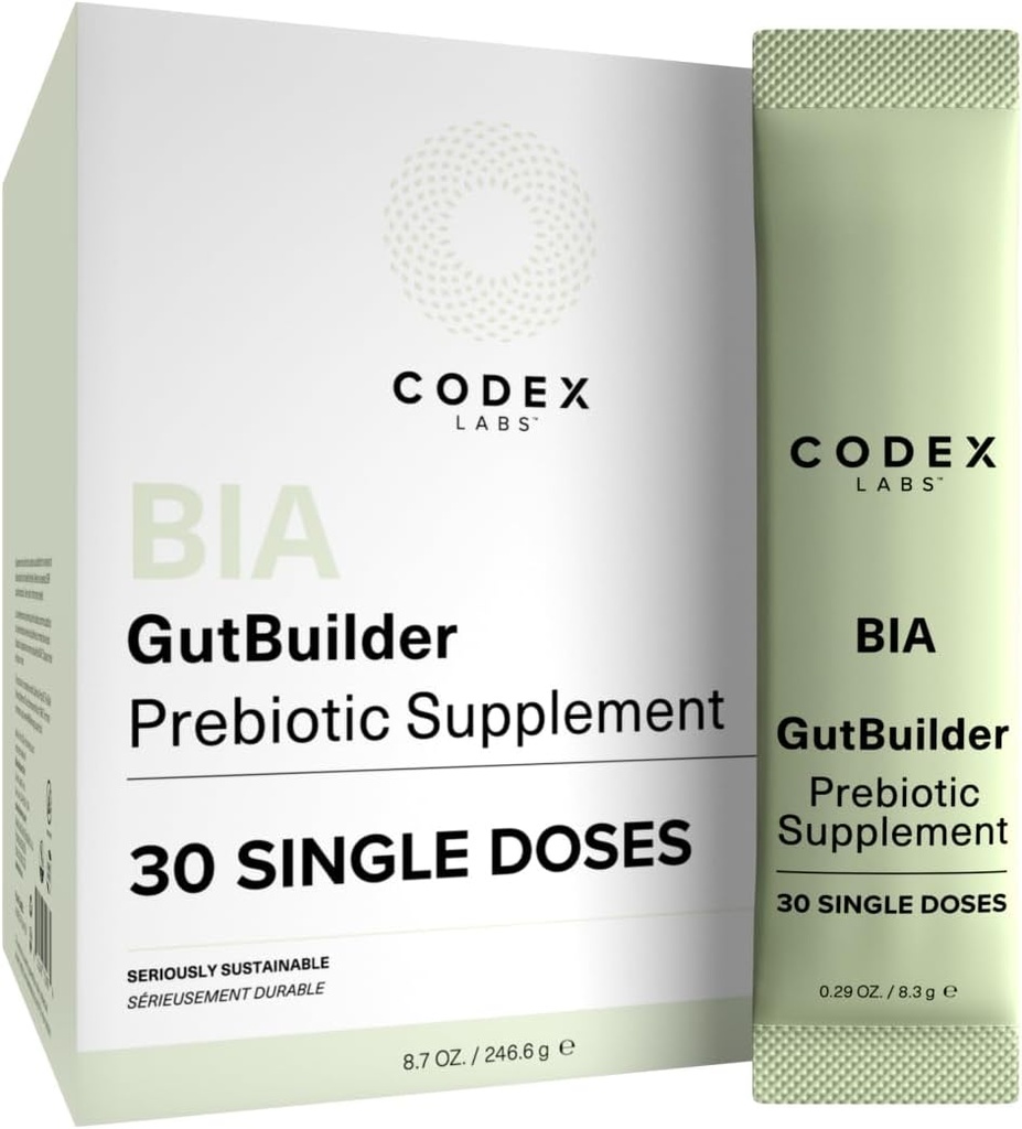 Prebiotika pro stravitelné zdraví a podporu imunitního systému - dietní vlákna, antioxidanty a Superfoods pro sílu Gut bariéry & Gut microbiome Balance 124; 30- Day Supply Code 124; Codex Labs BIA GutBuilder