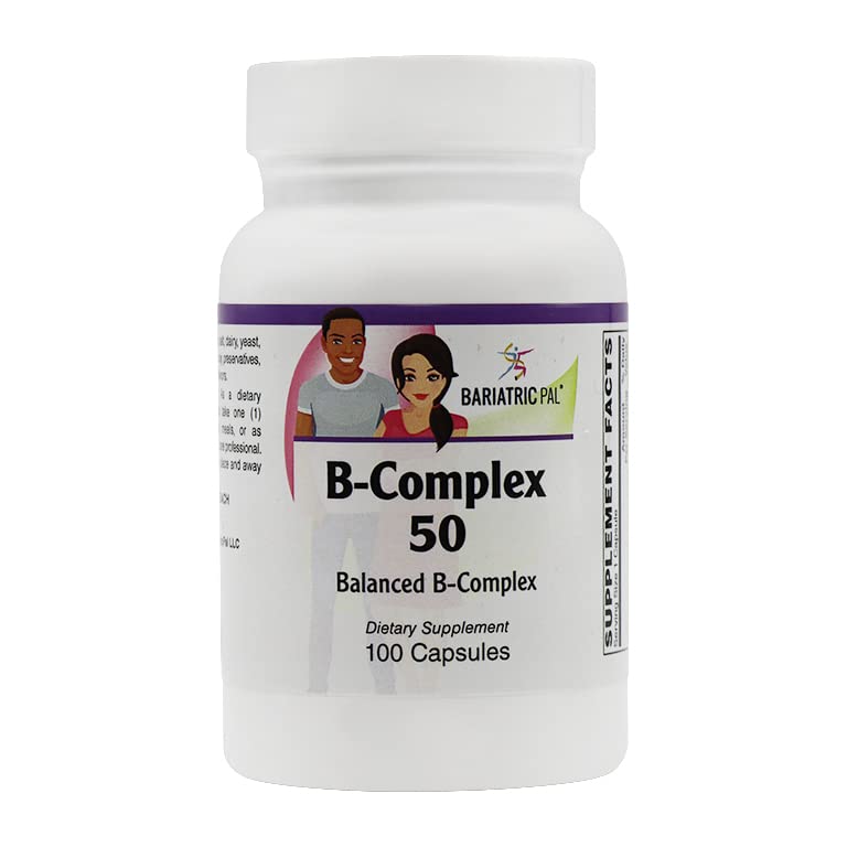 BariatricPal Setrvalá verze B- Complex 50 Vegetariánské kapsle (100 Počet)