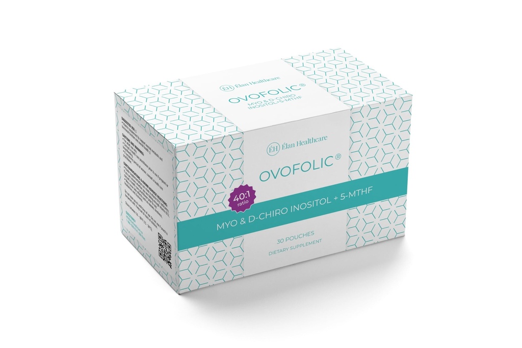 Ovolický Inositol dodatek - Myo- Inositol a D- Chiro Inositol Plus Aktivní folate - Ideální 40: 1 Poměr - 30 sáčků