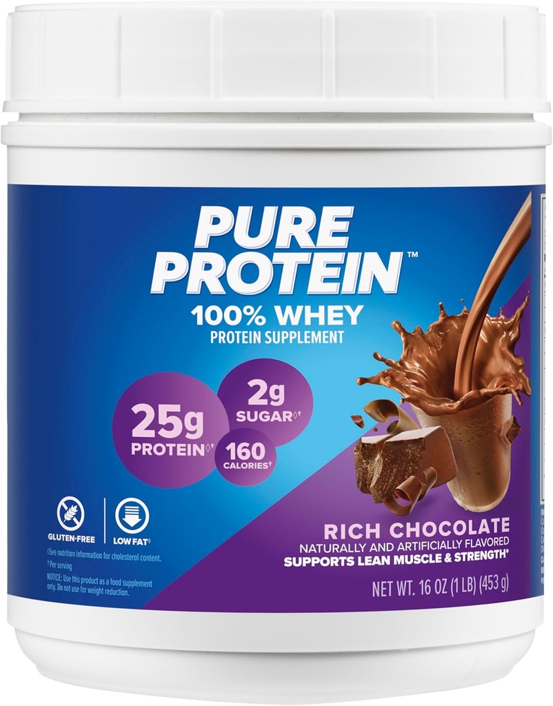 Čisté proteinové bary, vysoký protein, výživné snacks na podporu energie, nízký cukr, gluten zdarma, čokoládové arašídové máslo, 1.76oz, balení po 4