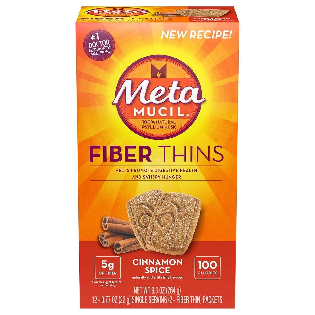 Metamucil Fiber Thins Skořice Spice - 12ct