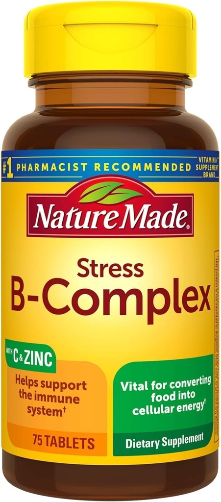 Stres B- komplex s vitamínem C a zinkem tablety, 75 Počet