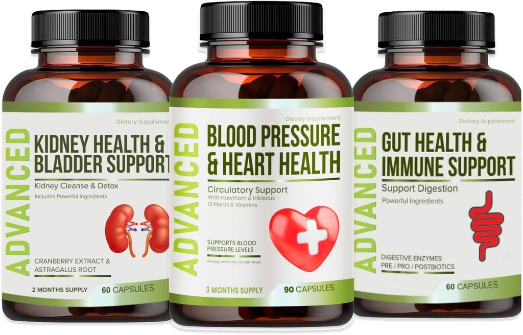 Srdeční zdraví Krevní tlak Support Supplement - Podpora krevního tlaku & Zdravý oběh Přirozeně s Hawthorn Berry & Hibiscus. Vitamíny pilulky pro zdravou hypertenzi (BP) a zdravé srdce.
