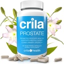 CRILA Prostate doplňky pro muže - 60 Ct. I přírodní vzorec pro méně záchodových výletů * & Lepší spánek *, patentovaná podpora prostaty s NO Saw Palmetto Extract & NO vedlejší účinky *