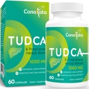TUDCA Doplňky na podporu jater 1000mg - 60 Veganských kapslí, TUDCA Bile Soli s mléčným Thistle Bylinné směsi Formule pro čištění jater Detox & Opravy