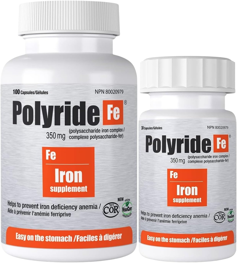 Polysacharidový komplex železa, anémie nedostatečnosti, Snadné na žaludku s podporou energie a 150 mg elementárního železa, 450 mg - 100 tobolek