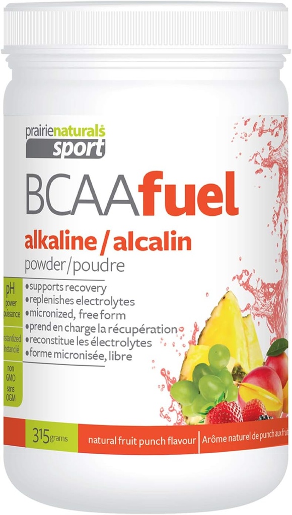 Prairie Naturals PH Vyvážený BCAA palivo, ovocný punč, 11.2 Ounce