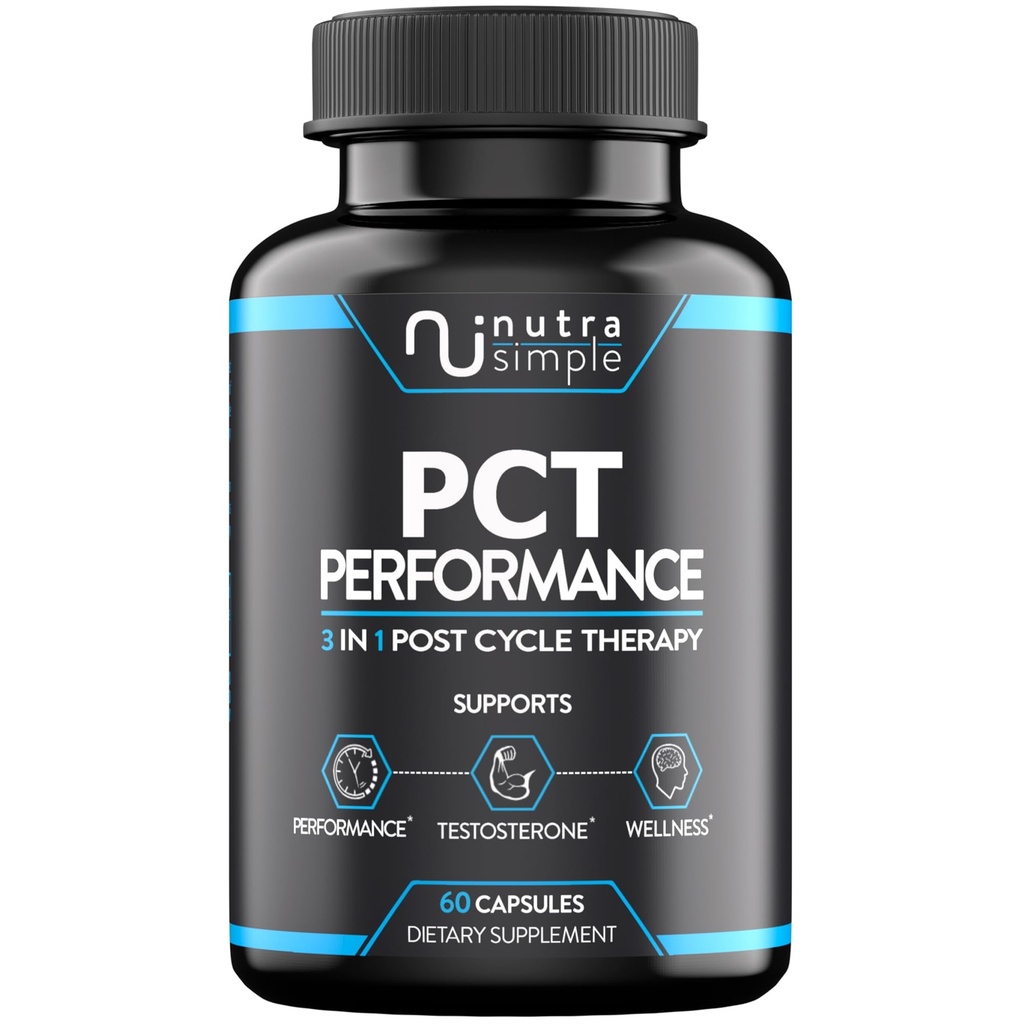 PCT dodatek pro muže, 3-in-1 Post Cycle Support & Natural Booster s Estrogen Blocker, Játra Support Formule, Vyrobeno v USA, s Fenugreek, Chrysin, Tongkat Ali, Mléko Thistle - 60 Kapsle