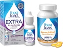 TheraTears 1200mg Omega 3 dodatek pro oční výživu, Organic Flaxseed Triglyceride Fish Oil & VIT E, 90 Count Eye Drops, Extra Dry Eye Therapy, 15 ml, 0.5 Fl oz