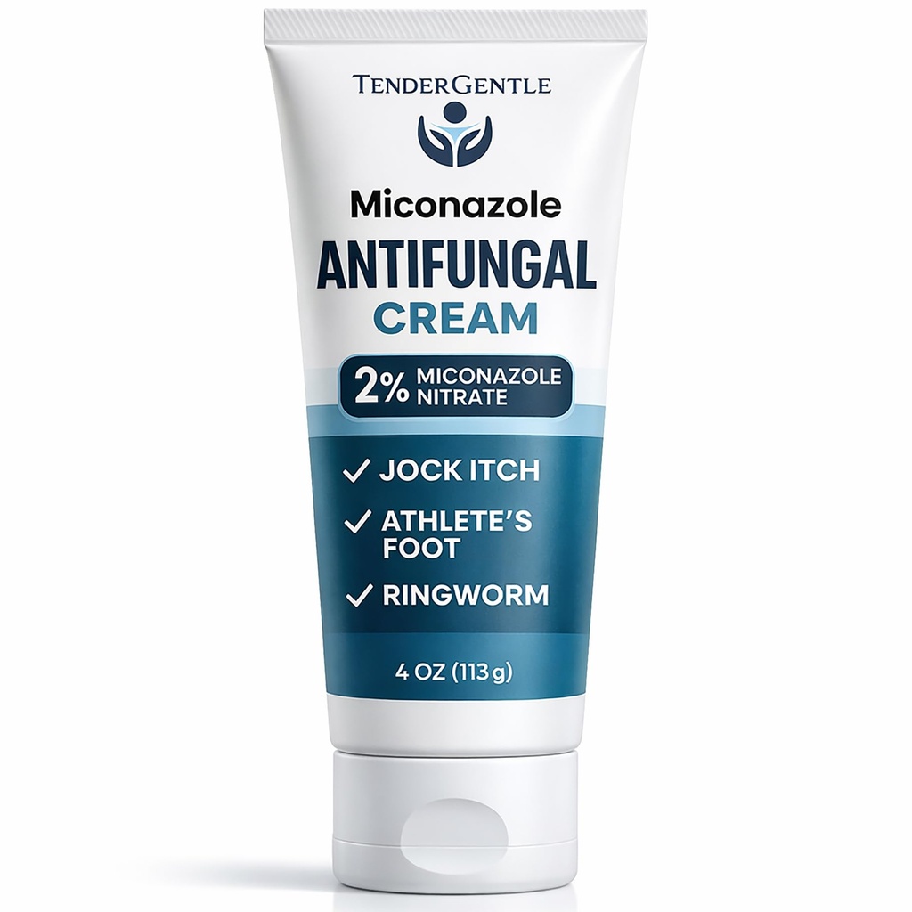 Miconazole Antimykotická krém pro pleť - 4 oz Miconazole Nitrate for Jock Itch, Athlete 's Foot, Svědění, a Ringworm