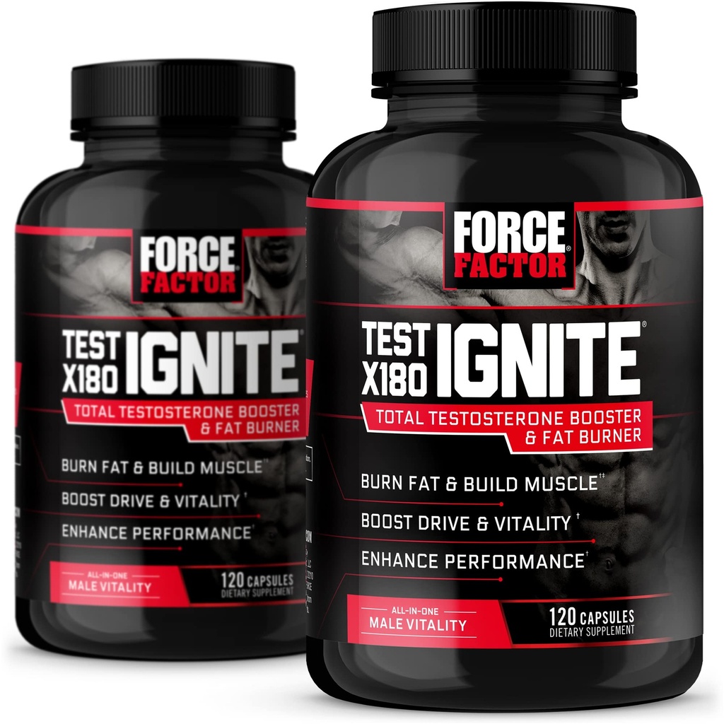 FORCE FACTOR Test X180 Ignite 120ct 2ct Pack, 240 Počet