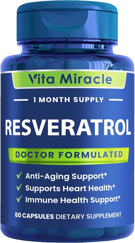 Resveratrol dodatek 1200mg High potency - Organic Trans Resveratrol with Enhanced Absorption for Cellular and Cognitive Health Supplementares - Non GMO Compare Tyto 1200 mg pro ostatní 500 mg nebo 1000 mg