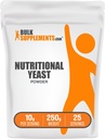 BulkSupplements.com Nutritional Yeast Powder - Supplement, s esenciálními B vitaminy, Nutritional Yeast doplňky - Vegan & gluten zdarma, 10g na Serving, 250g (8.8 oz) (Balení po 1)