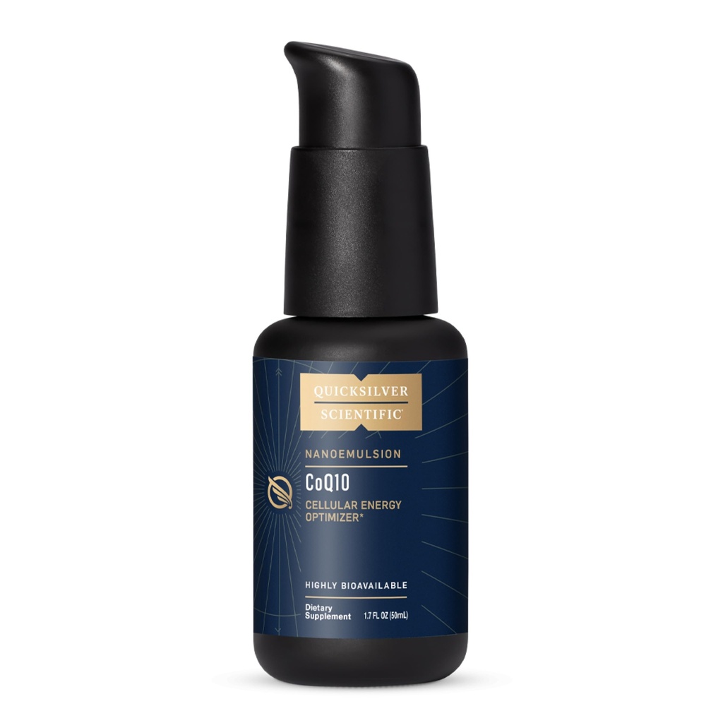 Quicksilver Scientific CoQ10 Nanoemulze - Lipozomální koenzym Q10 Kardiovaskulární podpora a buněčná energetika Dodatek - Rychlé absorbování kapalné CoQ10 (1.7oz / 50ml)