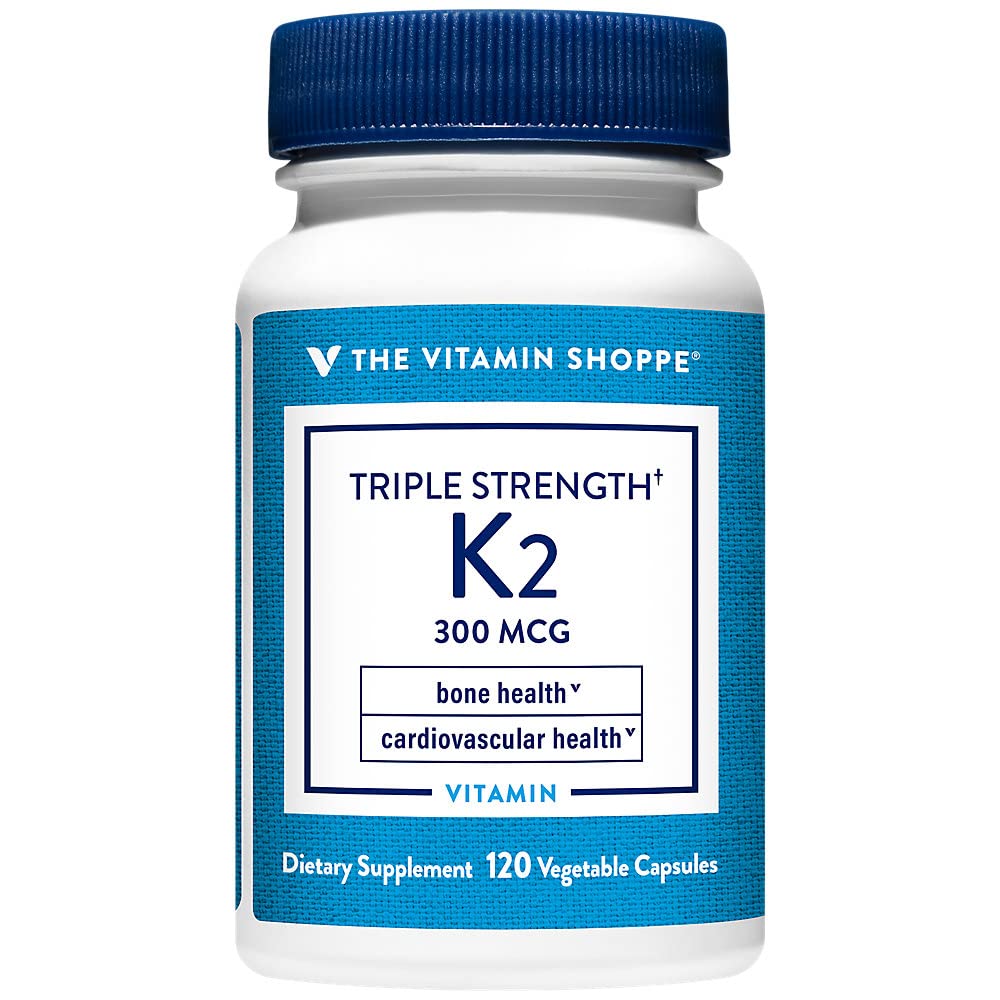 Triple Strength Vitamin K2 a "Bone Health a" 300 MCG (120 Zeleninové kapsle)