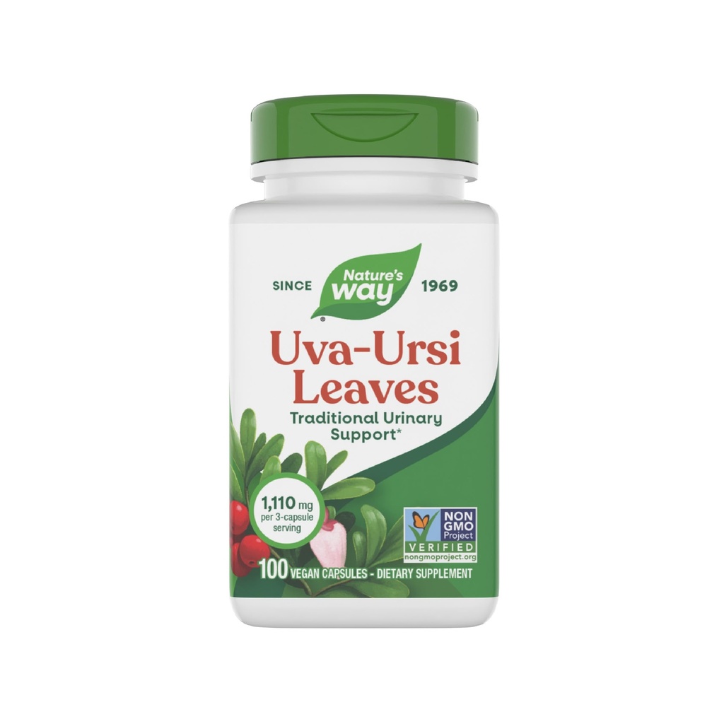 Nature 's Way Uva Ursi Leaves, Traditional Moči Support *, 1,110 mg na 3-Capsule Serving, Non- GMO Projekt ověřen, Bylinný dietní dodatek, Lepek zdarma, 100 Vegan Kapsle (Balení květen Vary)