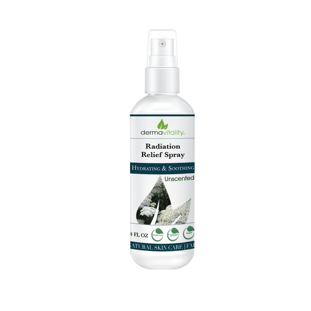 Radiation Burn Relief Spray - Calendula Spray for Radiation Treatment, Unvonced, Frigance Free, Natural Organic Plant Based Moisturising Soothing Relief for Itchy and Sensitive Skin - 4 unce