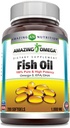 Amazing Omega Fish Oil 1000 mg Softgels Dodatek 124; Omega-3, 180 mg EPA. 120 mg DHA Oil 124; High potency (200 Počet)