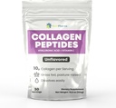 Kolagen Peptidy Prášek s kyselinou hyaluronovou a vitaminem C, Promotes vlasy, hřebík, kůže, kosti a společné zdraví, Neochucený Kolagen Protein prášek, 30 Služeb, 10,8 oz