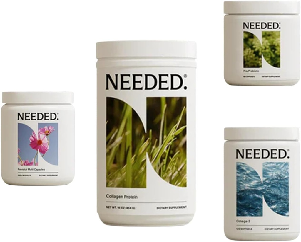Potřebovali. Prenatal Kompletní Wellness Bundle - Multivitamin, Omega-3, Kolagen & Prebiotický - Probiotika pro těhotenství, Kojení, Postpartum - 30- denní zásobování