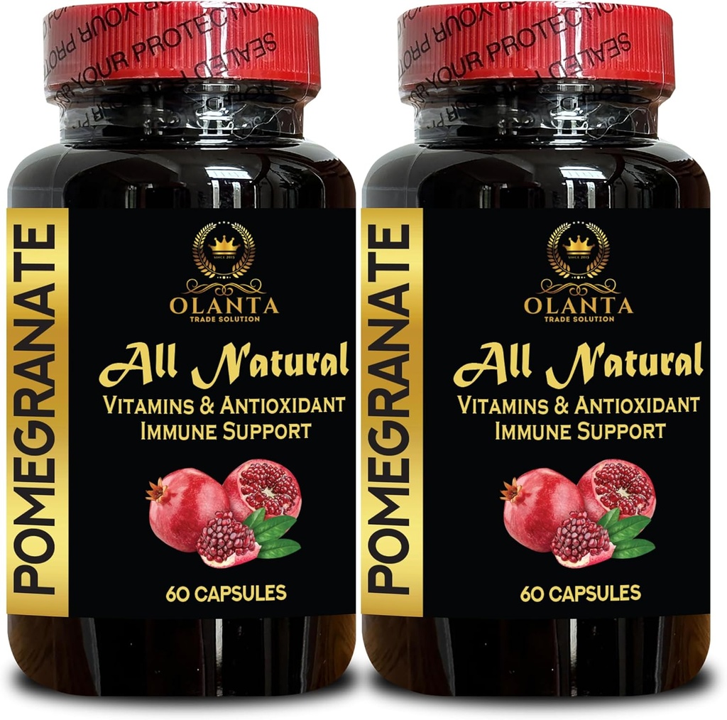 Granátový extrakt - Antioxidant a zdravé stárnutí Program, imunita a společná podpora, Ellagic Acid dodatek, Granátové polyfenoly, high- Potency Granátové tablety - 2 láhve 120 Kapsle