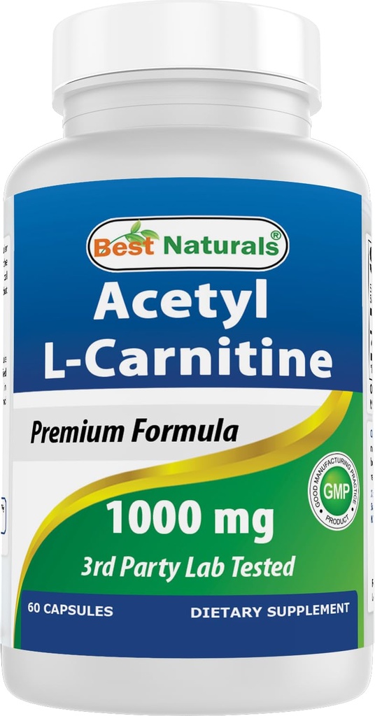 Nejlepší Naturals Acetyl L- karnitin 1000mg Kapsle, 60 Počet