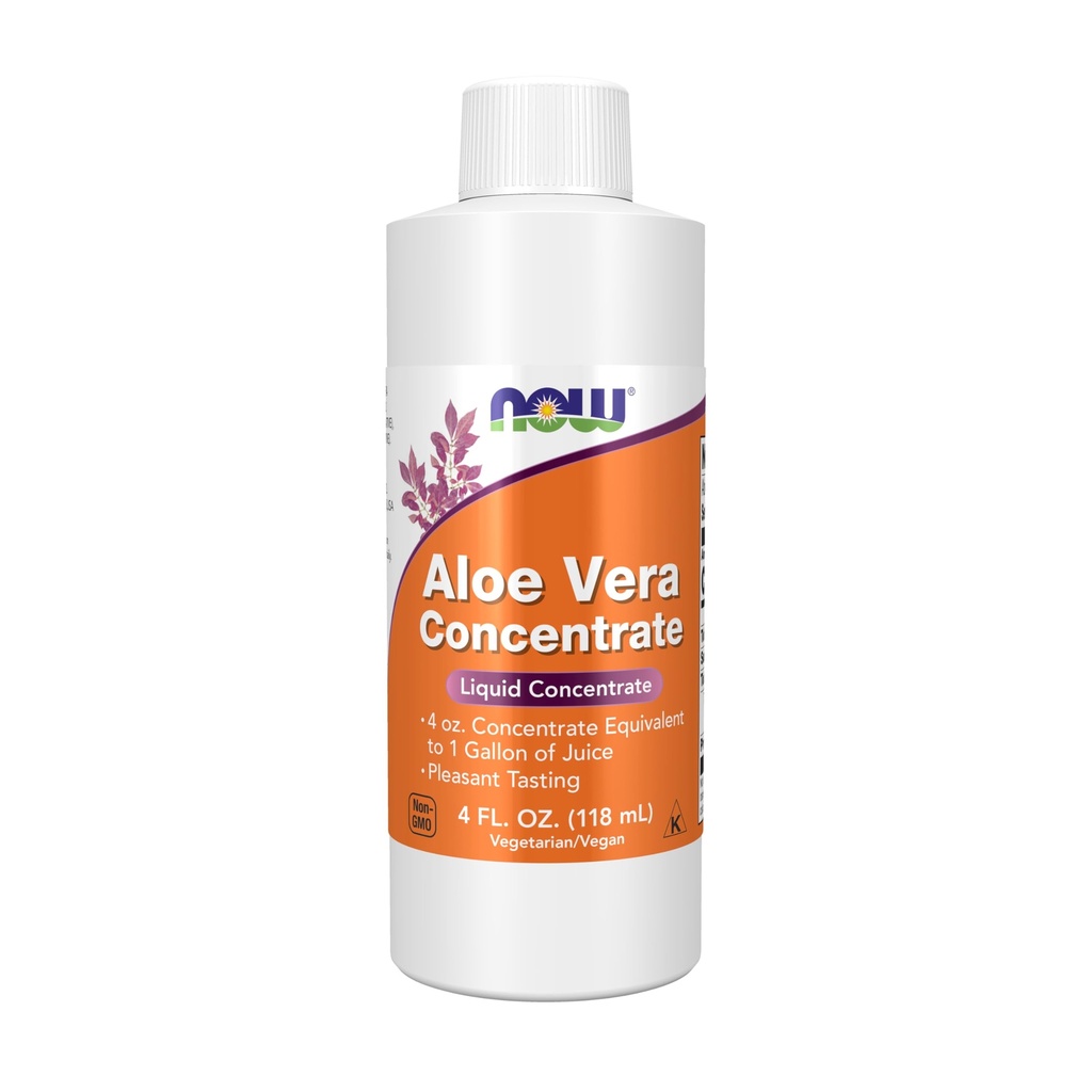 Nyní Potraviny doplňky, Aloe Vera koncentrát (40: 1 koncentrát obsahuje aktivní polysacharidy), 4- Ounce
