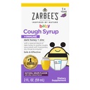 Zarbee 's Baby Honey Cough Syrup + Imunity for Babies 12-24 Months, Safe & Effective Cough Sirup with Soothing Dark Honey & Zinek for Immunology Support *, Drug & Alkohol- Free, Grape, 2 fl. Oz
