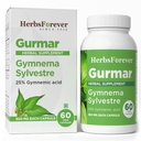Herbsforever Gurmar Kapsle 124; Gymnema Sylvestre Bylinný dodatek 124; 7: 1 Koncentrovaný extrakt 124; Podporuje zdravý životní styl 124; 60 Veg Kapsle 124; Non- GMO & Vegan
