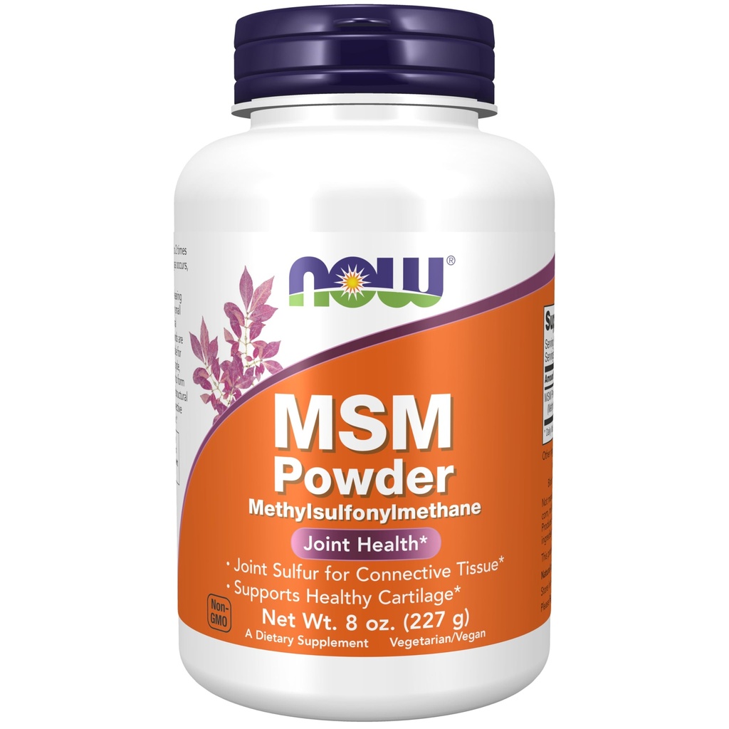 Nyní Potraviny Doplňky, MSM (Methylsulfonylmethan) Prášek, Podporuje zdravé chrupavky *, Společné zdraví *, 8- Ounce