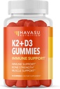 HAVASU NUTRITION Vitamin D3 K2 Gummie, Malina, 60ct