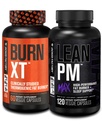 Jacked Factory Burn-XT Klinicky zkoušená termogenní váhová ztráta (60 kapslí) - Lean PM MAX Sleep Aid (120 kapslí) pro potlačení appetit (180 kapslí)