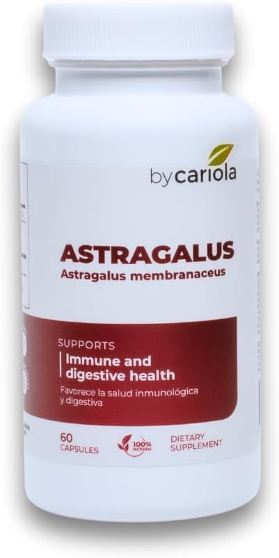 Astragalus Root Kapsle - Imunitní a trávicí Supplement - Přírodní vzorec, zvyšuje energii, zlepšuje trávení - Astragalus Membranaceus Extract - 60 Počet (30 Služeb)