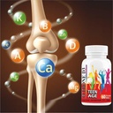 Minton Well- C Fitbone d3 vápník pro děti Teenageři s hořčíkem zink vitamin D a B12 pro silné kosti 124; Imunita 124; Růst 124; Výška (10- 16 let) -60 Žvýkací tablety