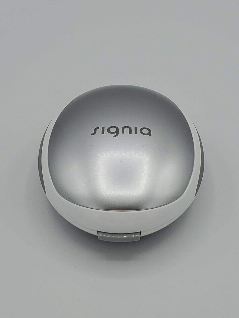 Original White / Silver Genuine Signia Podpora sluchu Případ Ochranné skladování Cestovní Box