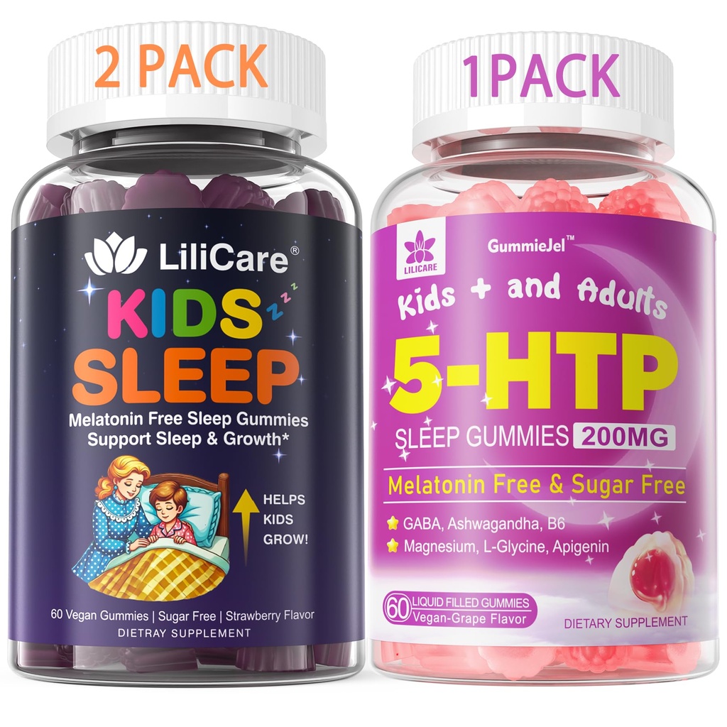 5HTP gumy s magnesium- glycinátem + Dětské spánkové gumy - Magnesium- glycinátové gumy
