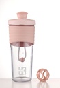 2. generace třepačka láhev pro protein s míchací koule - ideální pro cvičení a venkovní použití, 24-Ounces syrovátkové třepačka s čirým měřením (růžová)