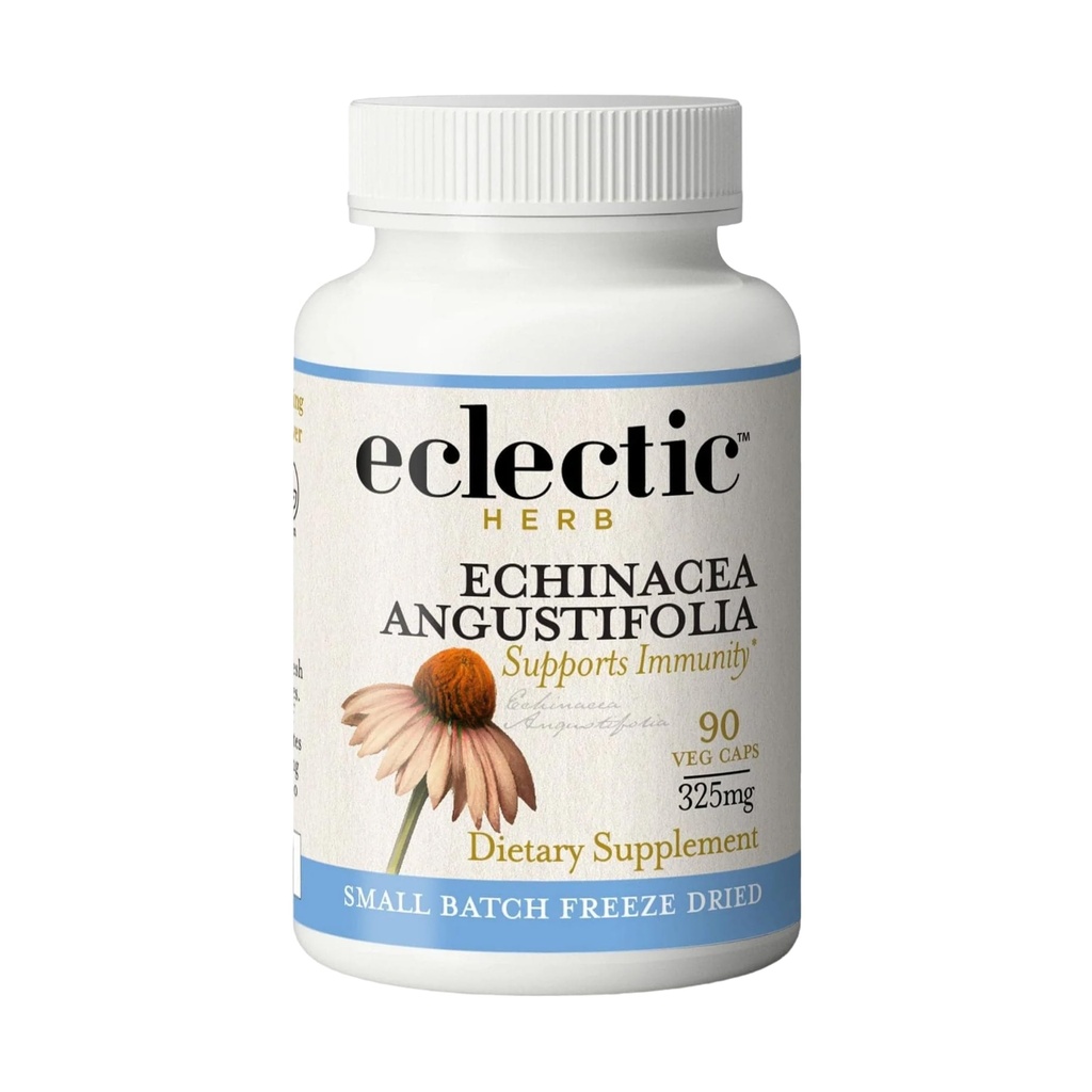 ECLECTIC INSTITUT Raw Fresh Freeze- Sušený Non- GMO Echinacea Angustifolia PHARMA124; 90 CT (325 mg)