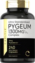 Carlyle Pygeum Supplement 1300mg PHARMAN 124; 240 Kapsle PHARMAL 124; Non- GMO, gluten Free PHARMAN 124; Africanum Bark Extract Supplement
