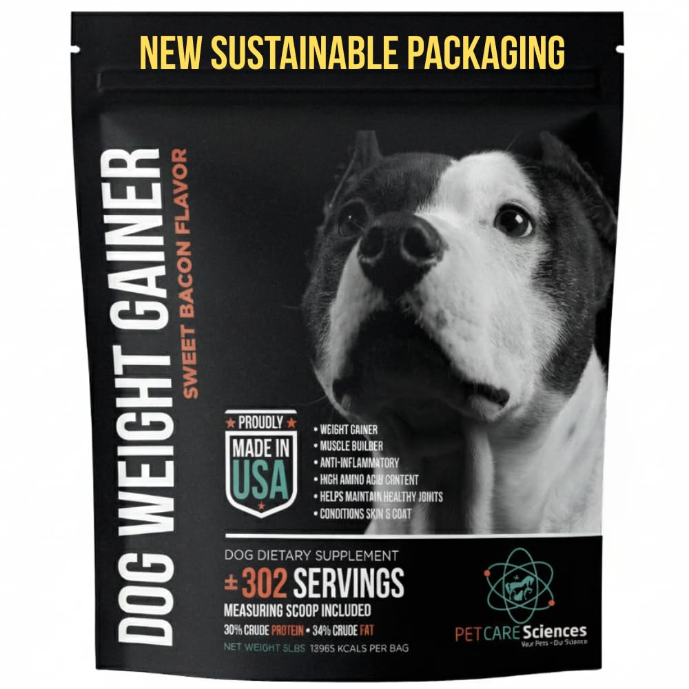 PET Care Science 5 liber Servings of Dog Weight Gainer - Weight Gain doplňky pro psy - Psí a psí svalů Builder - Vyrobeno v USA