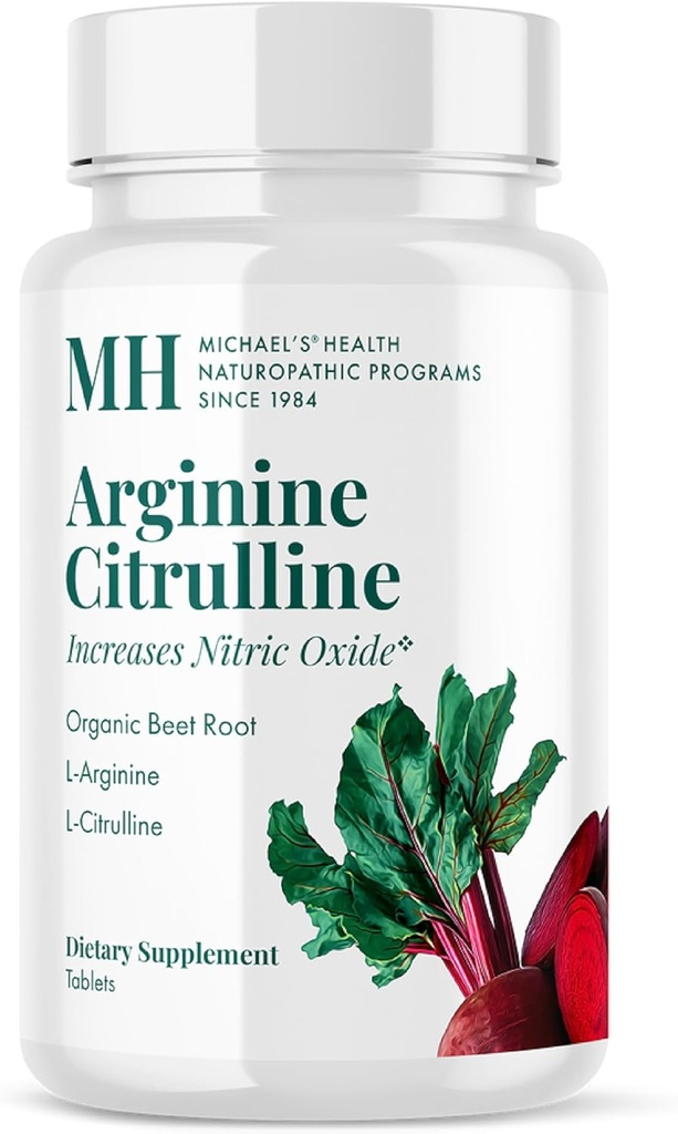 MICHAEL 's Health Naturapatic Programs Arginine Citrulline - 90 Tablety - Zvyšuje oxid dusnatý - s kořenem organické řepy - 30 Služeb
